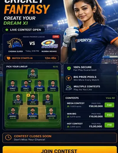 LadderApps (ladder gaming app download) fantasy cricket & matchday visual 3